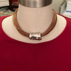 Silpada Brown Leather Necklace with Silver Accent